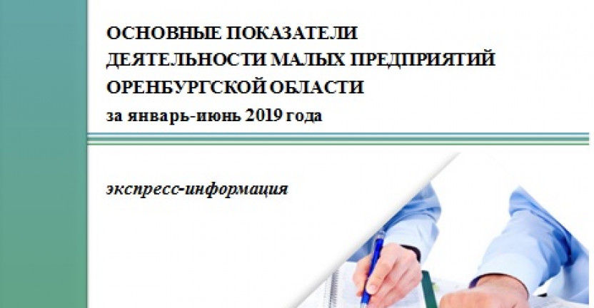 Экспресс-информация «Основные показатели деятельности малых предприятий Оренбургской области за январь-июнь 2019 года»